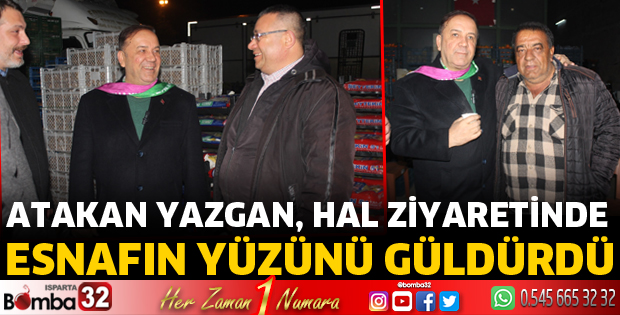 Hal ziyaretinde esnafın yüzünü güldürdü