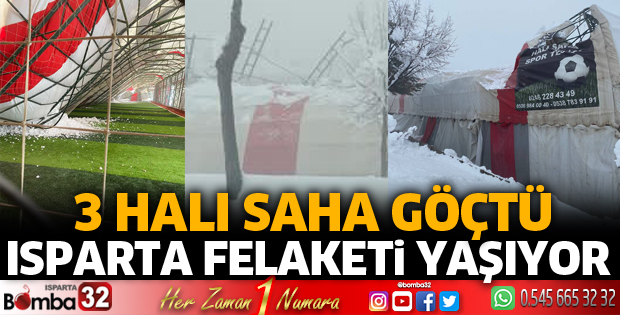 Halı sahalar zarar gördü