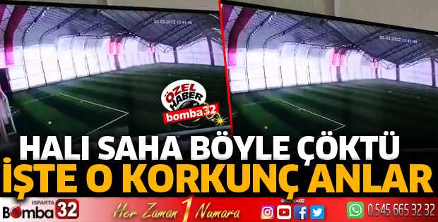 Halı sahanın çökmesi böyle görüntülendi