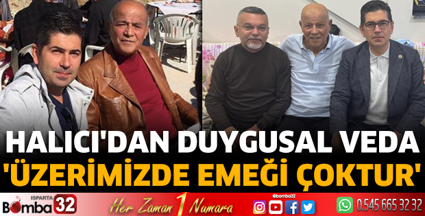 Halıcı'dan duygusal veda