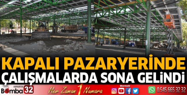 Halıkent Kapalı Pazaryerinde çalışmalarında sona gelindi