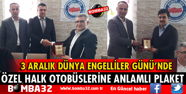 HALK OTOBÜSLERİ KOOPERATİFİNE ANLAMLI ÖDÜL