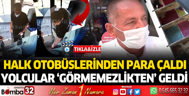 Halk otobüslerinden para çaldı: İşte o anlar 