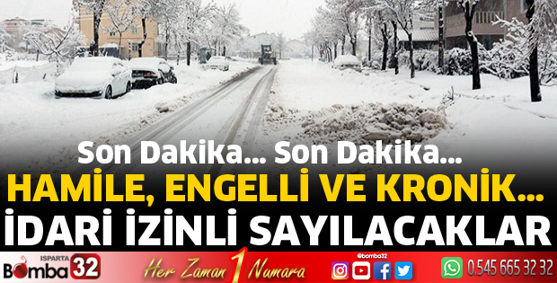Hamile, engelli ve kronik hastalığı olanlar idari izinli sayılacak