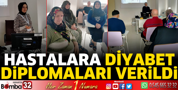 Hastalara diyabet diplomaları verildi 