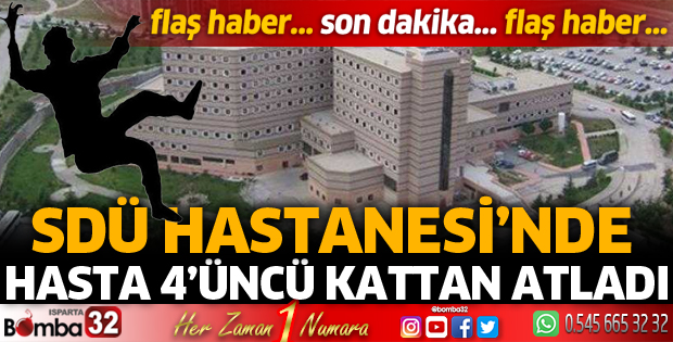 Hastanede 4'üncü kattan aşağı atladı