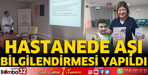 Hastanede aşı bilgilendirmesi yapıldı