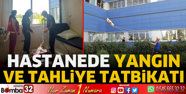 Hastanede yangın ve tahliye tatbikatı