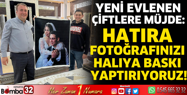 Hatıra fotoğrafınızı halıya baskı yaptırıyoruz!