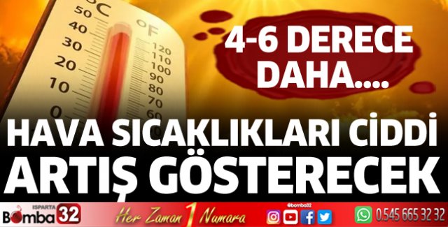 Hava sıcaklıkları ciddi artış gösterecek