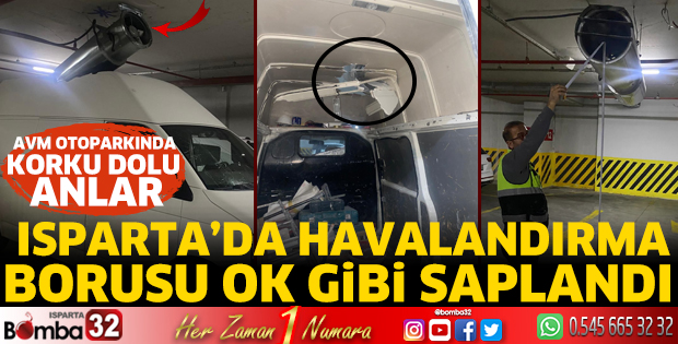 Havalandırma borusu ok gibi saplandı