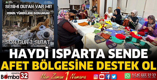 Haydi Isparta sende afet bölgesine destek ol