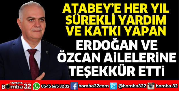 Hayırsever ailelere teşekkür