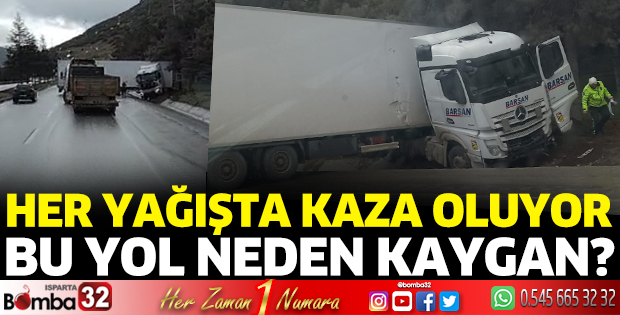 Her yağışın ardından kaza oluyor