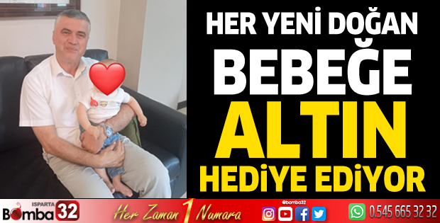 Her yeni doğan bebeğe altın hediye ediyor