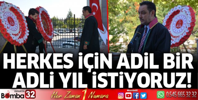Herkes için adil bir adli yıl istiyoruz