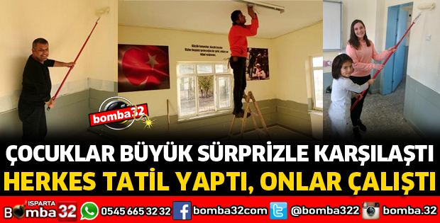 HERKES TATİL YAPTI, ONLAR OKULDA ÇALIŞTI