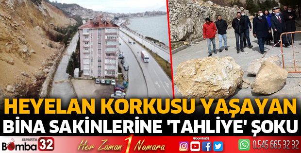 Heyelan korkusu yaşayan bina sakinlerine tahliye şoku