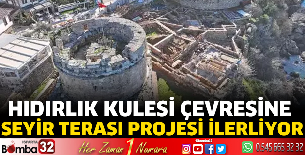 Hıdırlık Kulesi çevresine seyir terası projesi ilerliyor