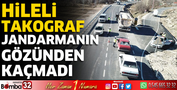 Hileli Takograf jandarmanın gözünden kaçmadı
