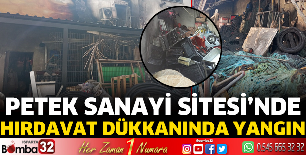 Hırdavat dükkanında yangın