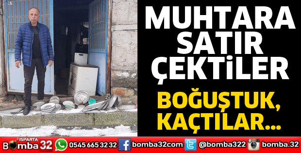 Hırsızlar muhtara satırla saldırdı