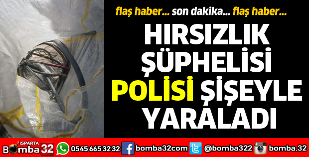 HIRSIZLIK ŞÜPHELİSİ POLİSİ ŞİŞEYLE YARALADI
