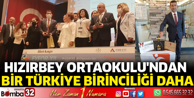 Hızırbey Ortaokulu'ndan bir Türkiye birinciliği daha