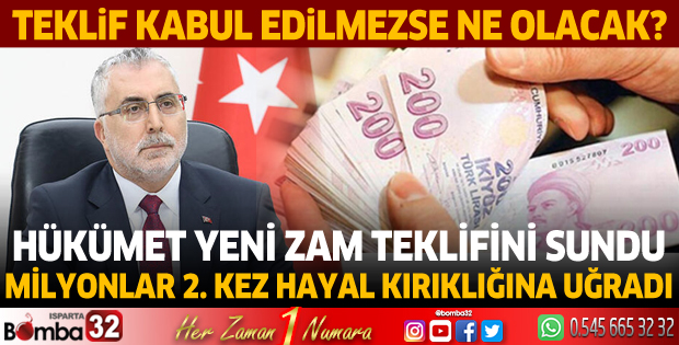 Hükümet yeni zam teklifini sundu