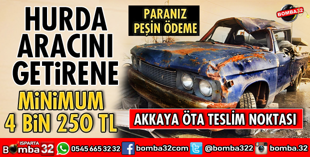 HURDA ARACINI GETİRENE MİNİMUM 4 BİN 250 TL