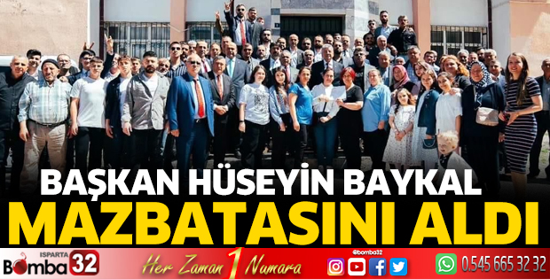 Hüseyin Baykal mazbatasını aldı