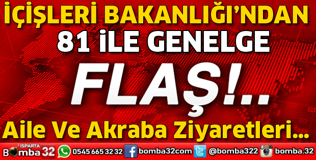 İçişleri Bakanlığı'ndan 81 il valiliğine genelge