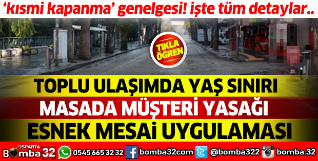 İçişleri Bakanlığı'ndan 81 il valiliğine 'kısmi kapanma' genelgesi 