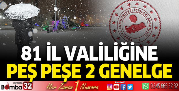 İçişleri Bakanlığı'ndan peş peşe 2 genelge