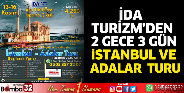 İDA Turizm'den İstanbul ve adalar turu