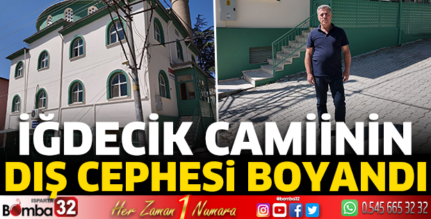İğdecik Camiinin dış cephesi boyandı 