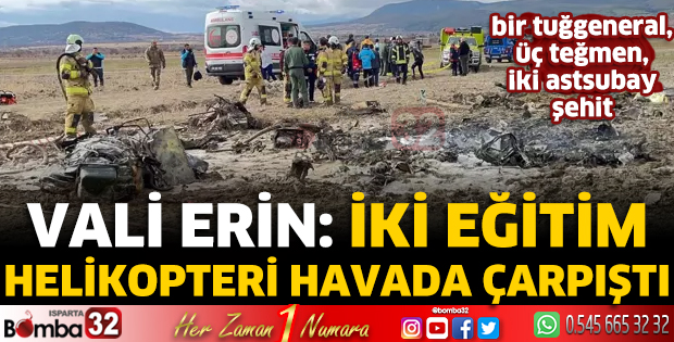 İki eğitim helikopteri havada çarpıştı
