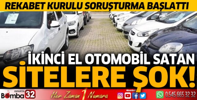 İkinci el otomobil satan sitelere şok