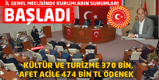 İL GENEL MECLİSİNDE SUNUMLAR BAŞLADI 