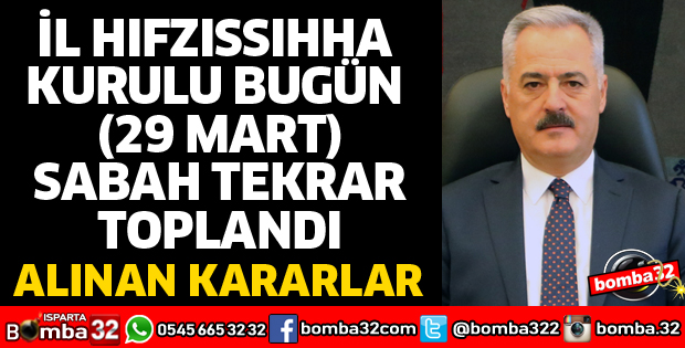 İL HIFZISSIHHA KURULU PAZAR SABAHI TOPLANDI