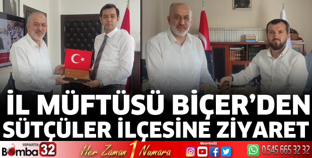 İl Müftüsü Biçer’den Sütçüler'e ziyaret