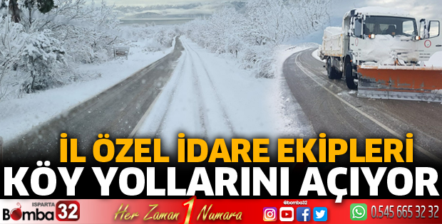 İl Özel İdare ekipleri gece gündüz yolları temizliyor