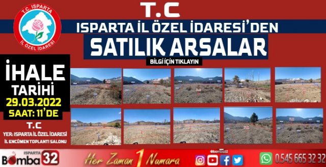 İl Özel İdare'den Satılık Arsalar 