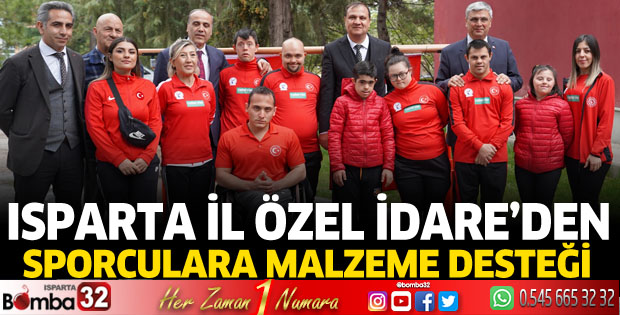 İl Özel İdaresi özel sporculara malzeme desteğinde bulundu.