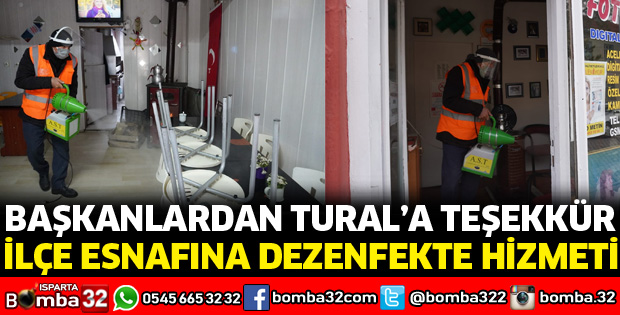 İLÇE ESNAFINA DEZENFEKTE HİZMETİ