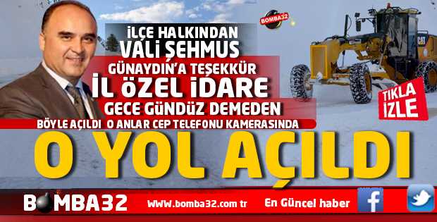 İLÇE HALKINDAN VALİ GÜNAYDINA VE İL  ÖZEL İDAREYE TEŞEKKÜR