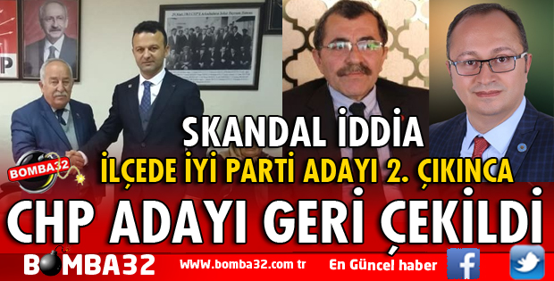 İLÇEDE AK PARTİ ADAYI BİRİNCİ ÇIKINCA CHP ADAYI GERİ ÇEKİLDİ