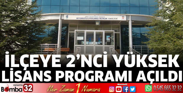 İlçeye 2'nci yüksek lisans programı açıldı