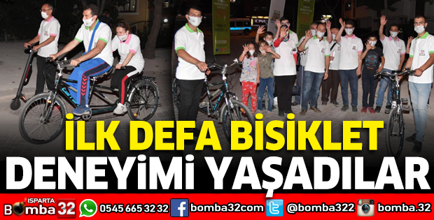 İLK DEFA BİSİKLET DENEYİMİ YAŞADILAR