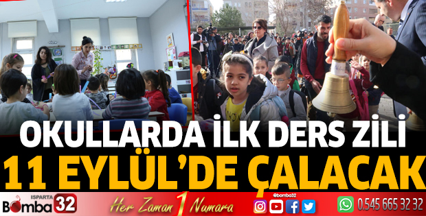 İlk ders zili 11 Eylül'de çalacak